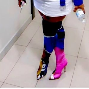 Moschino Multi knee boots always in season